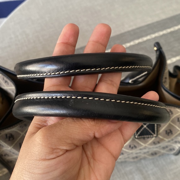 DOONEY & BOURKE Signature Tote Shoulder Bag Black Canvas - Picture 7 of 7